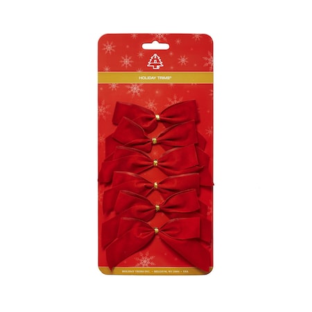 Holiday Trims Holiday Trims Red 2 Loop Christmas Bow 3.5 in. 7920
